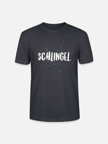 Schlingel Schlawiner Spruch - Stanley/Stella Unisex Bio-T-Shirt CRAFTER - Dunkles Graublau