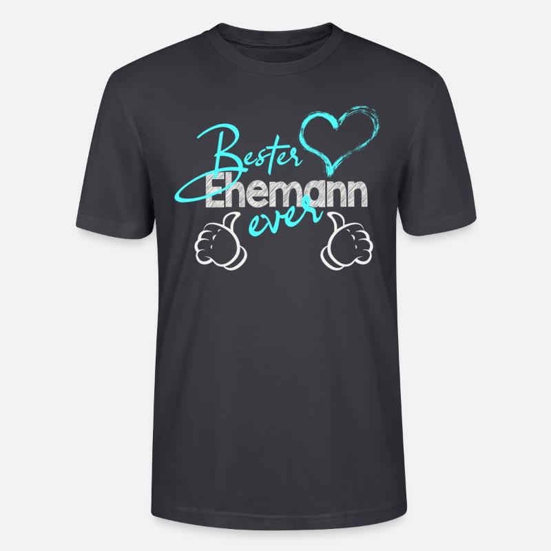 Bester Ehemann - Stanley/Stella Unisex Bio-T-Shirt CRAFTER - Dunkles Graublau