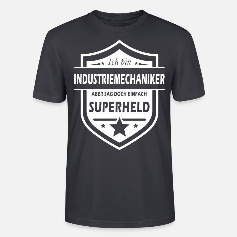 Ich bin Industriemechaniker - Stanley/Stella Unisex Bio-T-Shirt CRAFTER - Dunkles Graublau
