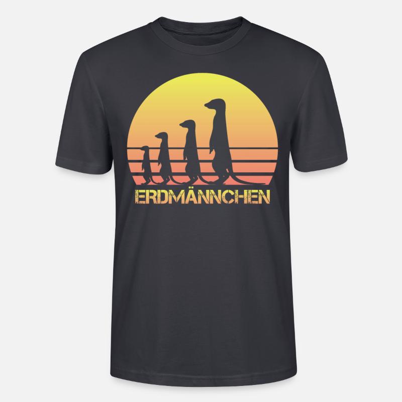 DIE ERDMÄNNCHEN - Stanley/Stella Unisex Bio-T-Shirt CRAFTER - Dunkles Graublau