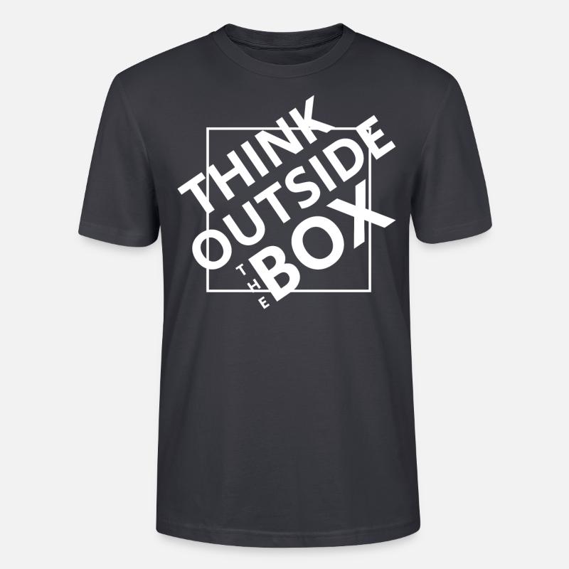 THINK OUTSIDE THE BOX - Stanley/Stella Unisex Bio-T-Shirt CRAFTER - Dunkles Graublau
