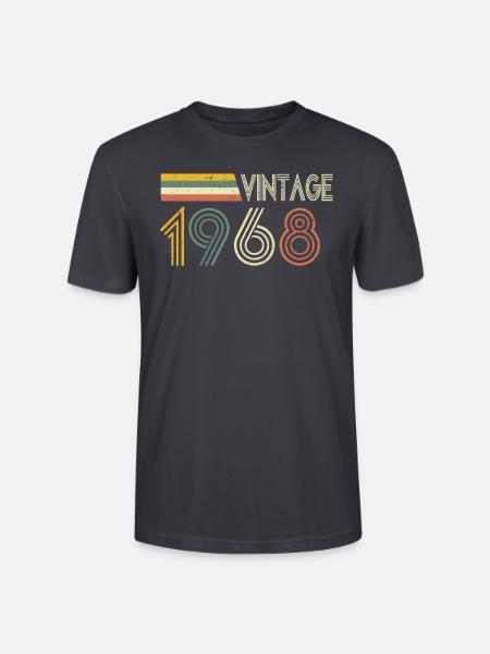 Geboren 1968 Geschenkidee - Stanley/Stella Unisex Bio-T-Shirt CRAFTER - Dunkles Graublau