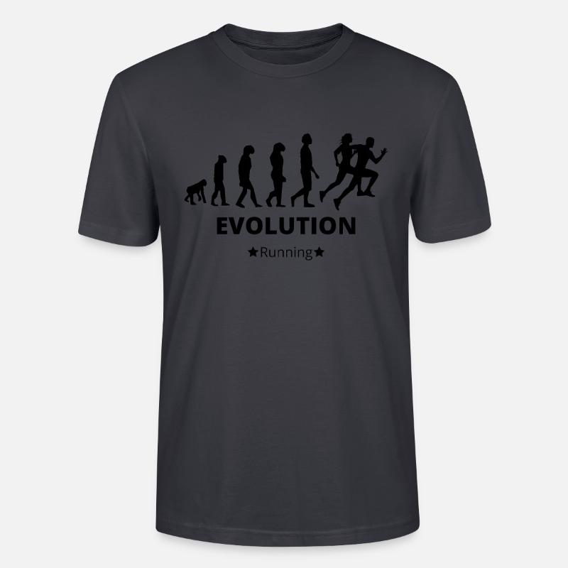 Evolution läuft - Stanley/Stella Unisex Bio-T-Shirt CRAFTER - Dunkles Graublau