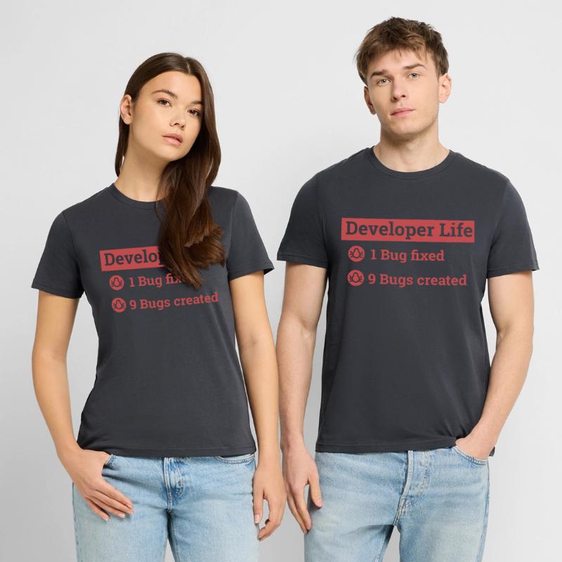 « Developer life » | Programmeur, programmeur T-shirt bio CRAFTER Stanley Stella Unisexe