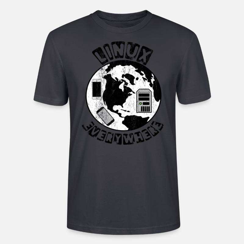 Linux is everywhere! - Stanley/Stella CRAFTER Unisex Organic T-Shirt - India Ink Grey