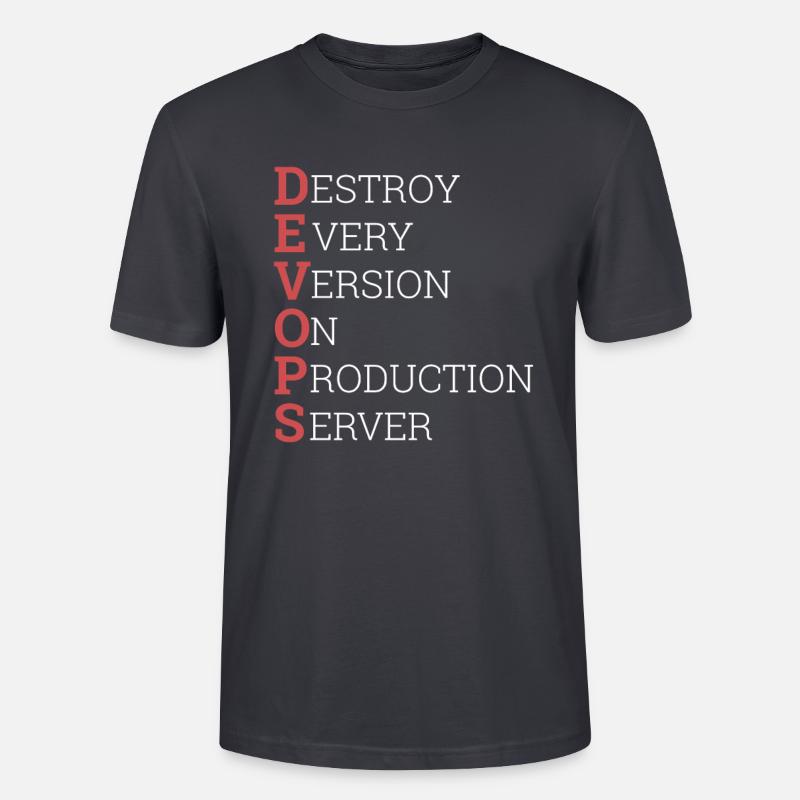 « Devops » | « Scrum Master » - T-shirt bio CRAFTER Stanley Stella Unisexe - bleu gris foncé