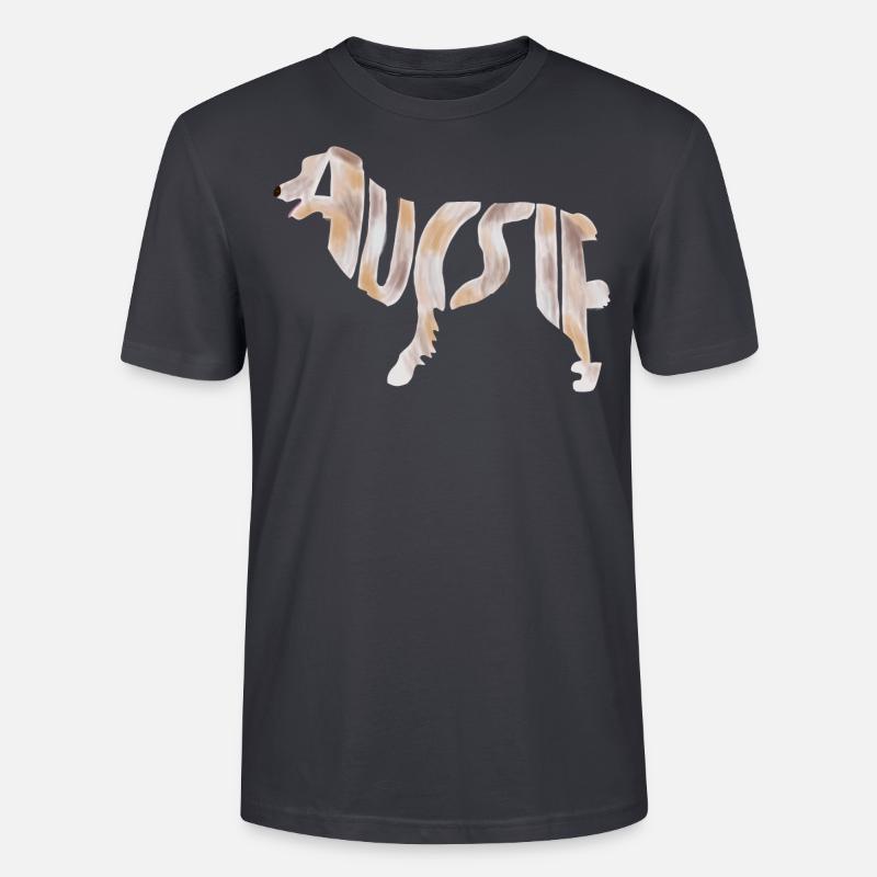 Aussie Red Merle - Stanley/Stella Unisex Bio-T-Shirt CRAFTER - Dunkles Graublau