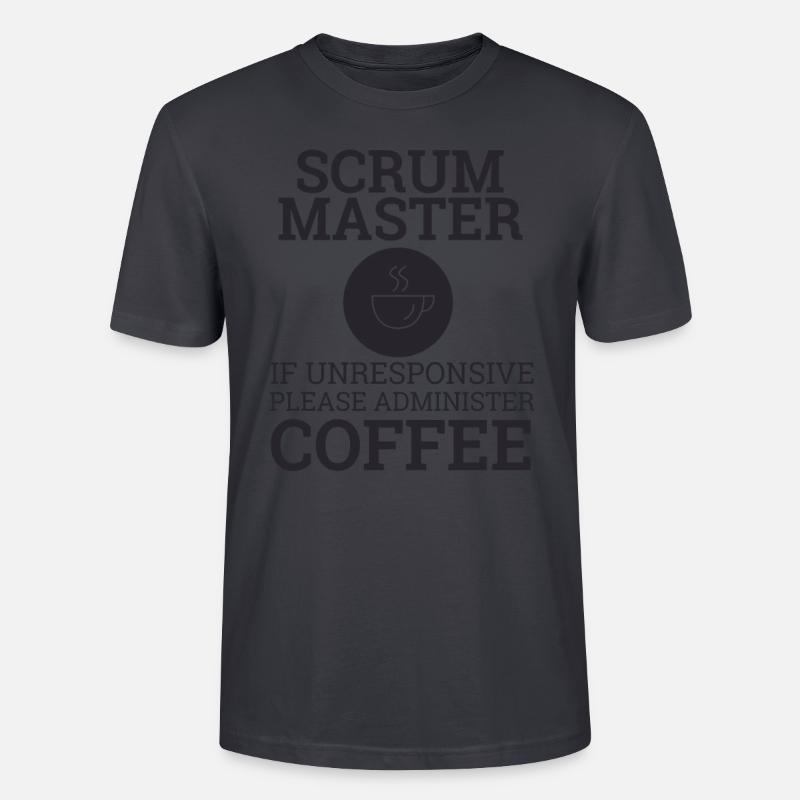 "Scrum Master" | Scrum Master - Stanley/Stella Unisex Bio-T-Shirt CRAFTER - Dunkles Graublau