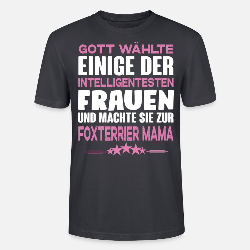 Foxterrier - Foxterrier Hund - Stanley/Stella Unisex Bio-T-Shirt CRAFTER - Dunkles Graublau