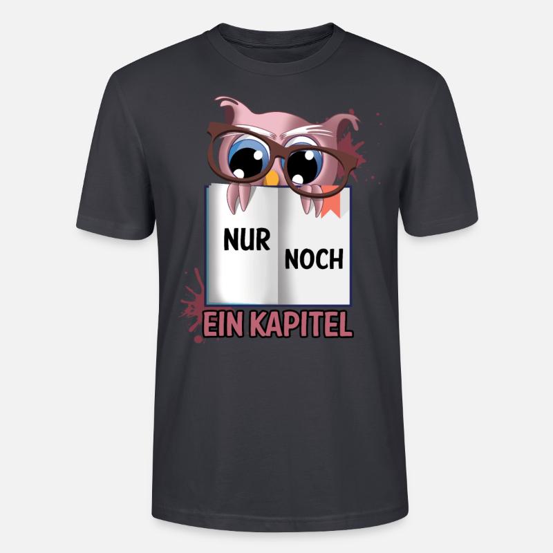 Bücher Eule - Stanley/Stella Unisex Bio-T-Shirt CRAFTER - Dunkles Graublau