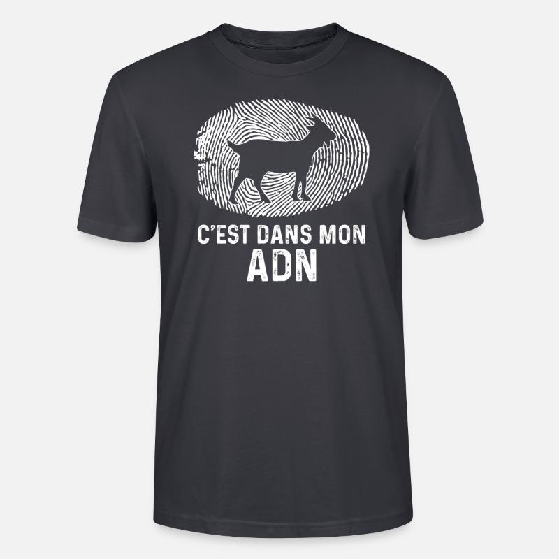 chèvre c'est dans mon adn - T-shirt bio CRAFTER Stanley Stella Unisexe - bleu gris foncé