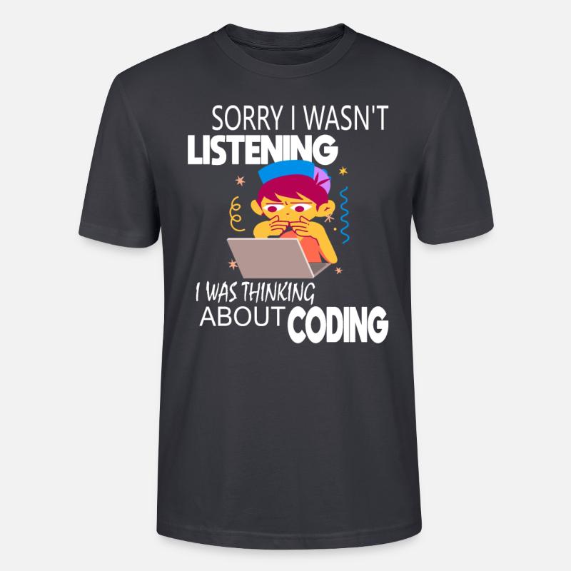 Programmeur codeur de codage - T-shirt bio CRAFTER Stanley Stella Unisexe - bleu gris foncé