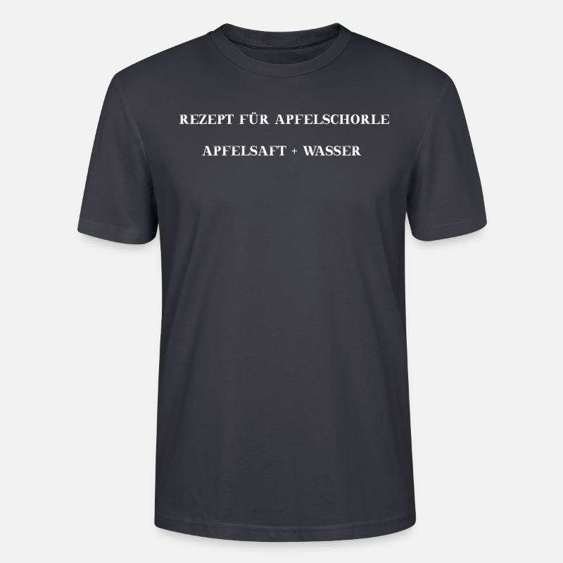 Apfelschorle Geschenkidee witzig - Stanley/Stella Unisex Bio-T-Shirt CRAFTER - Dunkles Graublau