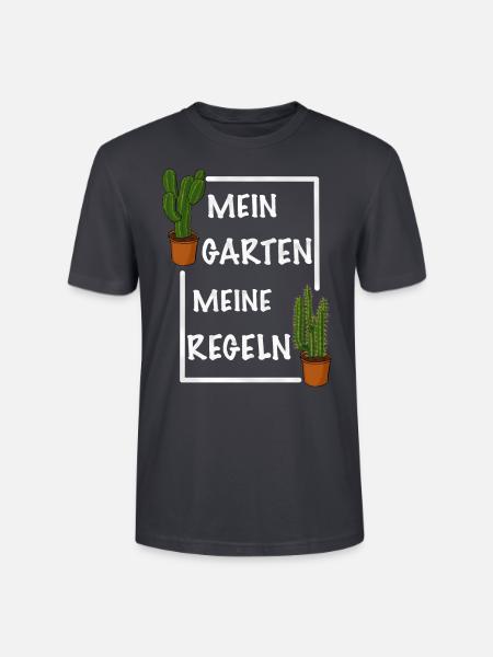 Mein Garten meine Regeln - Stanley/Stella Unisex Bio-T-Shirt CRAFTER - Dunkles Graublau