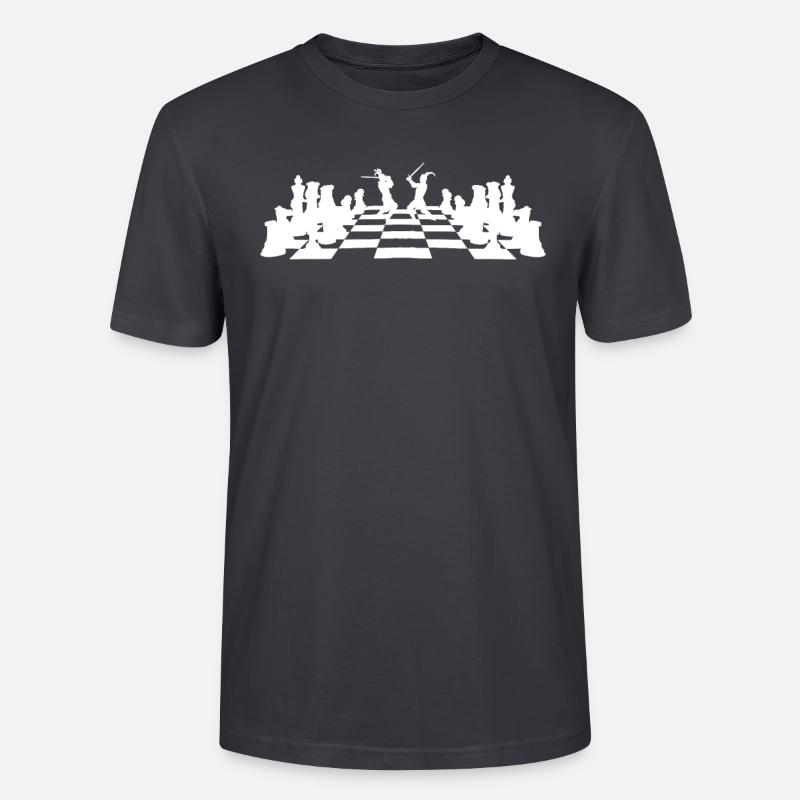 Échiquier Combat Pièces d'échecs - T-shirt bio CRAFTER Stanley Stella Unisexe - bleu gris foncé
