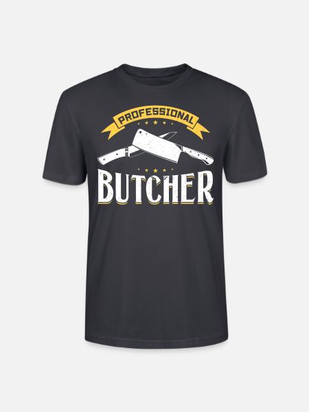Professional Butcher - Meat Cutter - Stanley/Stella Unisex Bio-T-Shirt CRAFTER - Dunkles Graublau