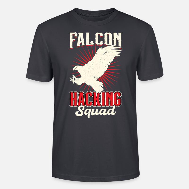 Falcon Hacking Squad - Falconry - Stanley/Stella Unisex Bio-T-Shirt CRAFTER - Dunkles Graublau