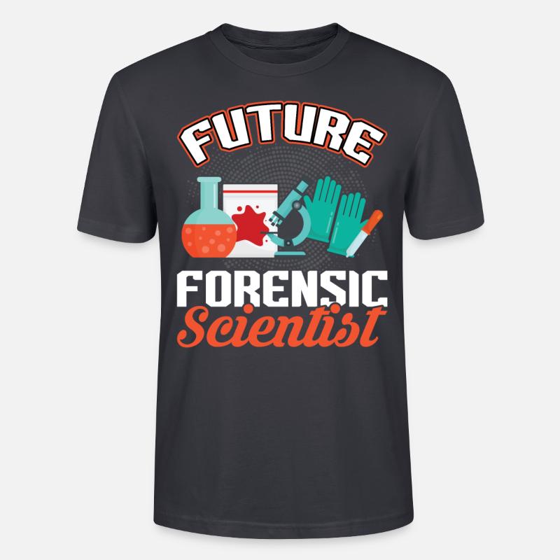 Future Forensic Scientist - Stanley/Stella Unisex Bio-T-Shirt CRAFTER - Dunkles Graublau