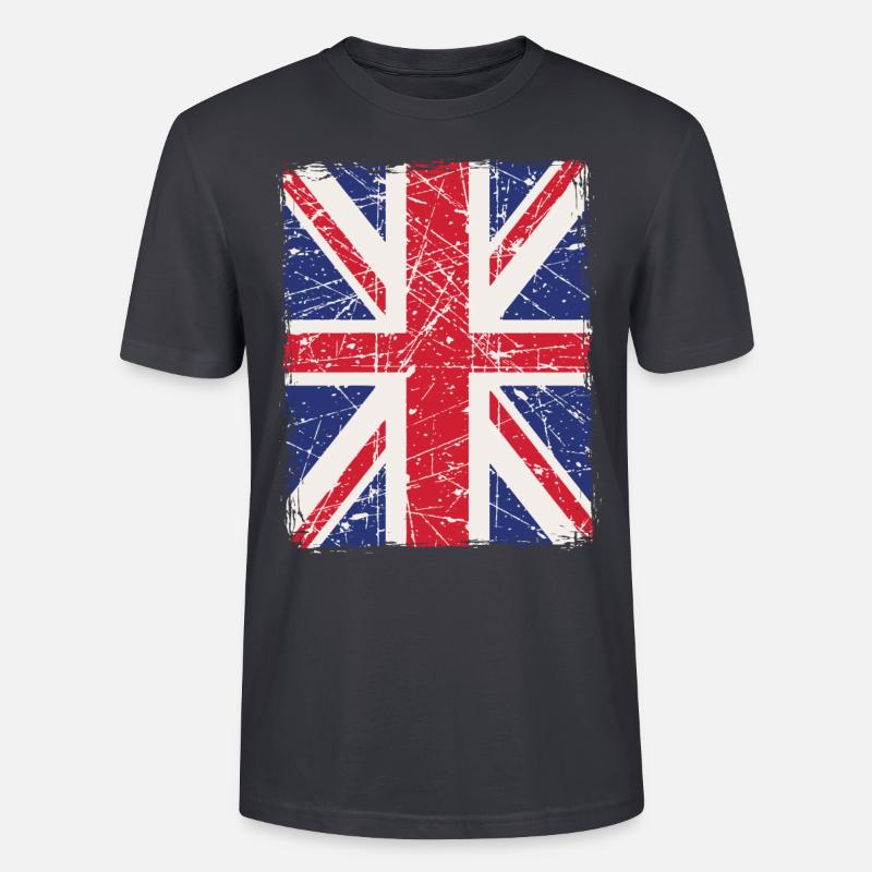 Union Jack - Stanley/Stella CRAFTER Unisex Organic T-Shirt - India Ink Grey