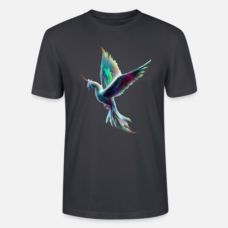 Einhorn Vogel - Stanley/Stella Unisex Bio-T-Shirt CRAFTER - Dunkles Graublau