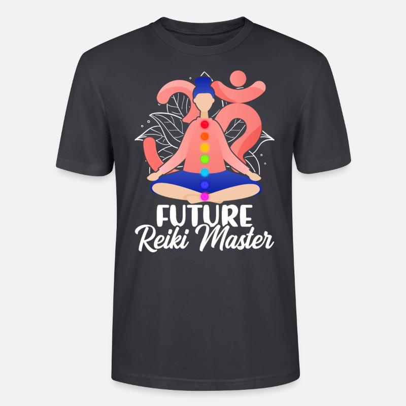 Future Reiki Master - Stanley/Stella Unisex Bio-T-Shirt CRAFTER - Dunkles Graublau