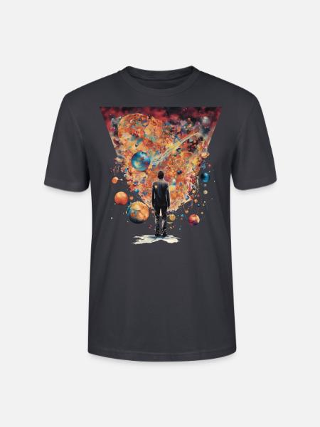 Door To The Universe - Stanley/Stella Unisex Bio-T-Shirt CRAFTER - Dunkles Graublau