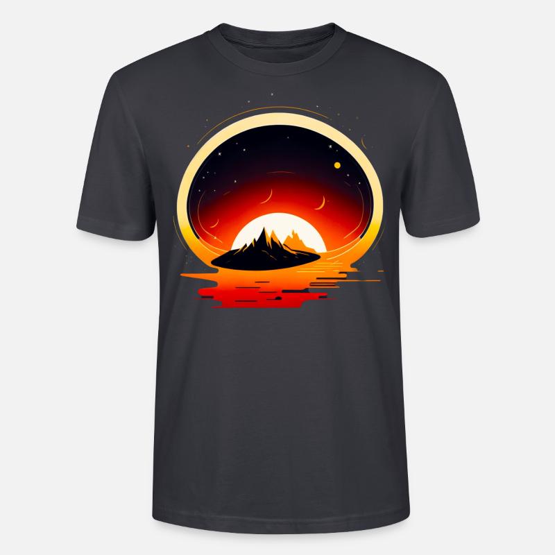 Vue de l’espace / Mars - T-shirt bio CRAFTER Stanley Stella Unisexe - bleu gris foncé