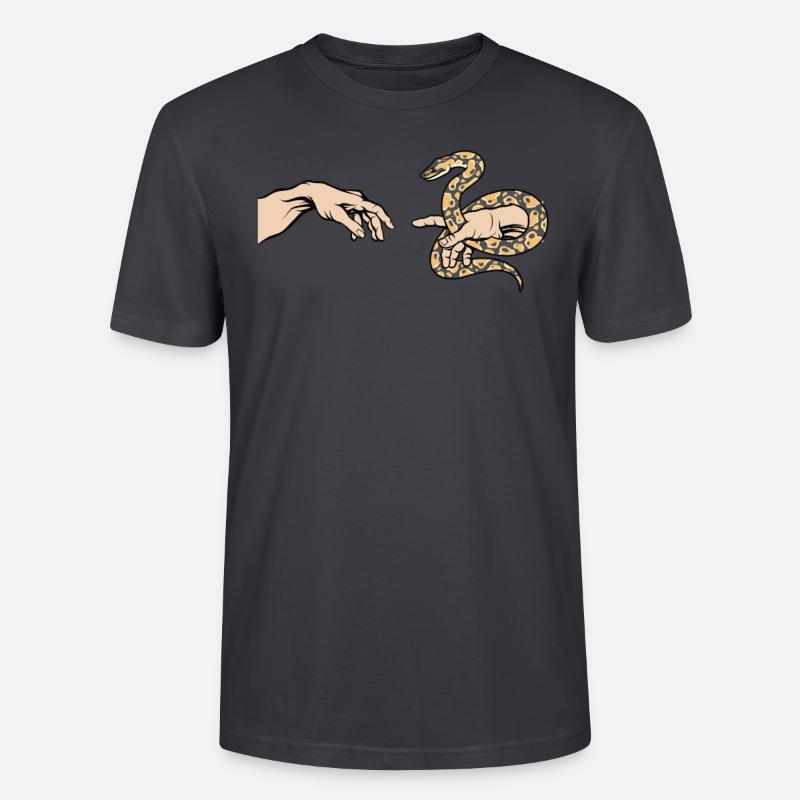 Python Love Funny Python Snake - Stanley/Stella CRAFTER Unisex Organic T-Shirt - India Ink Grey