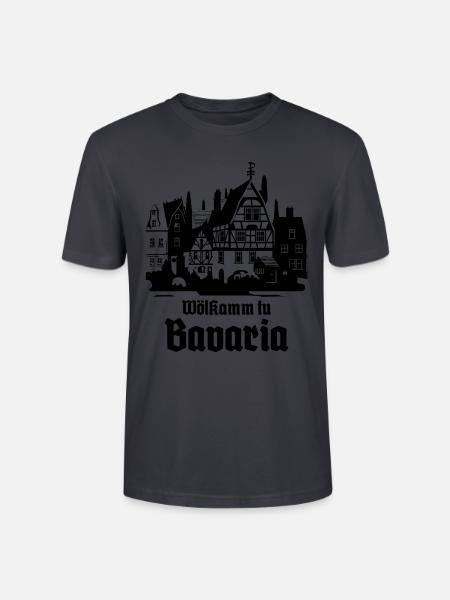 Willkommen in Bayern - Stanley/Stella Unisex Bio-T-Shirt CRAFTER - Dunkles Graublau