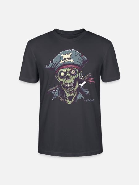 Der untote Zombie Pirat - Stanley/Stella Unisex Bio-T-Shirt CRAFTER - Dunkles Graublau