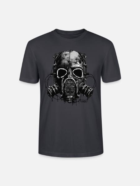 Eine der coolsten Gasmasken - Stanley/Stella Unisex Bio-T-Shirt CRAFTER - Dunkles Graublau