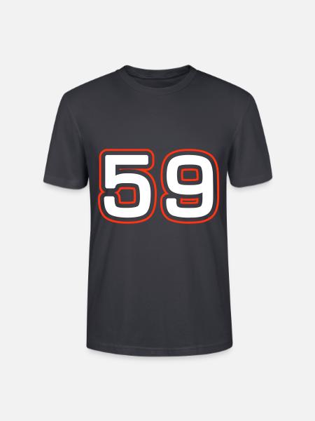 59 Number Symbol - Stanley/Stella CRAFTER Unisex Organic T-Shirt - India Ink Grey