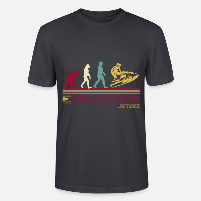 Jetski Evolution Retro - Stanley/Stella Unisex Bio-T-Shirt CRAFTER - Dunkles Graublau