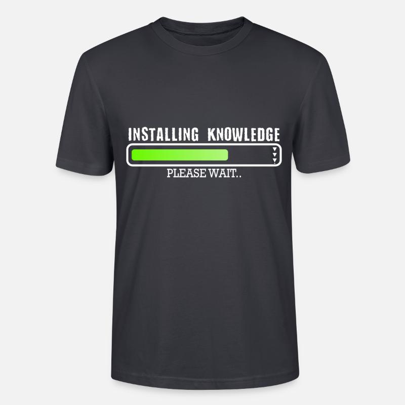 Installing Knowledge please wait - Stanley/Stella Unisex Bio-T-Shirt CRAFTER - Dunkles Graublau