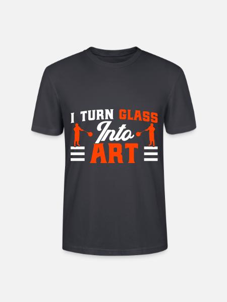 Glasarbeiter Glasbläserei Glasblasen Geschenk - Stanley/Stella Unisex Bio-T-Shirt CRAFTER - Dunkles Graublau