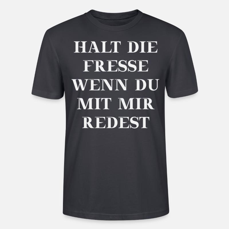 Fresse lustig Geschenkidee - Stanley/Stella Unisex Bio-T-Shirt CRAFTER - Dunkles Graublau