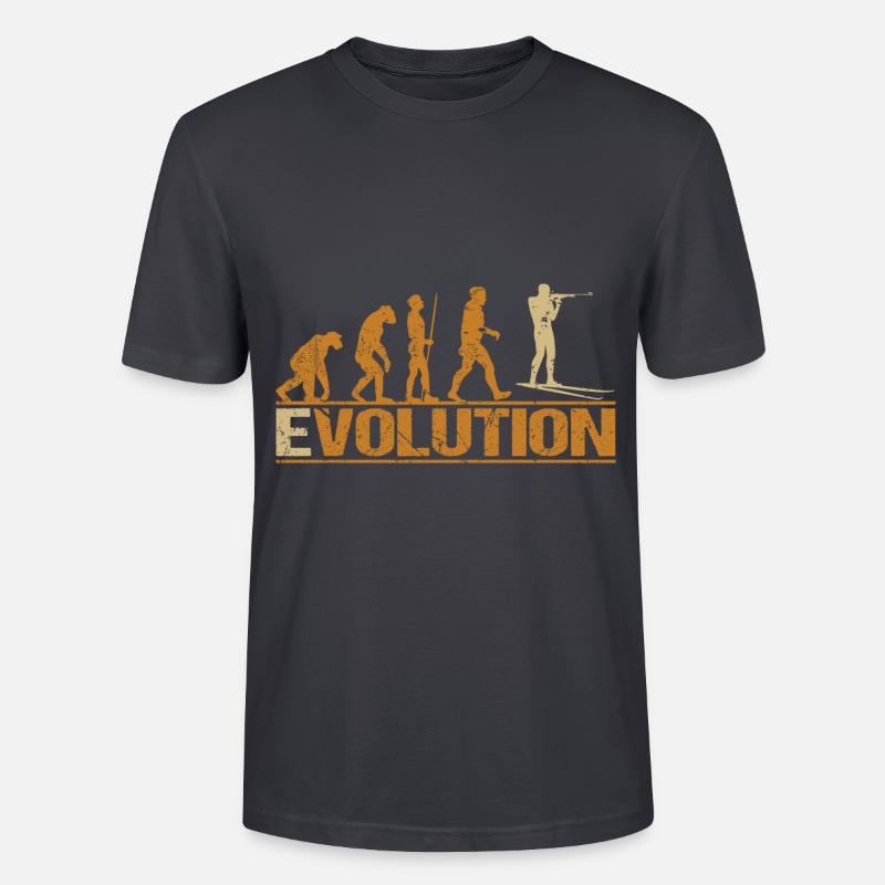 Biathlon Schießen Evolution - Stanley/Stella Unisex Bio-T-Shirt CRAFTER - Dunkles Graublau