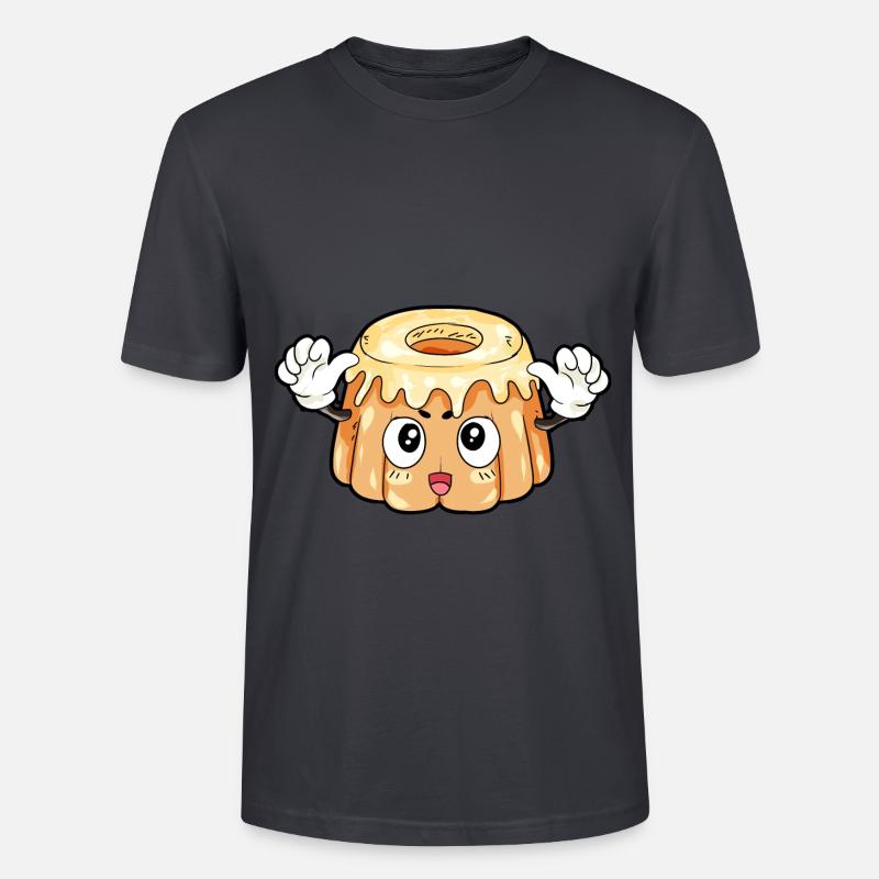 Pudding Essen Feinschmecker Geschenk - Stanley/Stella Unisex Bio-T-Shirt CRAFTER - Dunkles Graublau