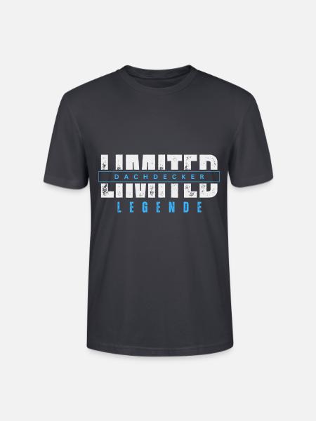 Limited Dachdecker Legende. - Stanley/Stella Unisex Bio-T-Shirt CRAFTER - Dunkles Graublau