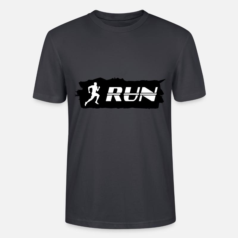 Course, coureur - Run - T-shirt bio CRAFTER Stanley Stella Unisexe - bleu gris foncé