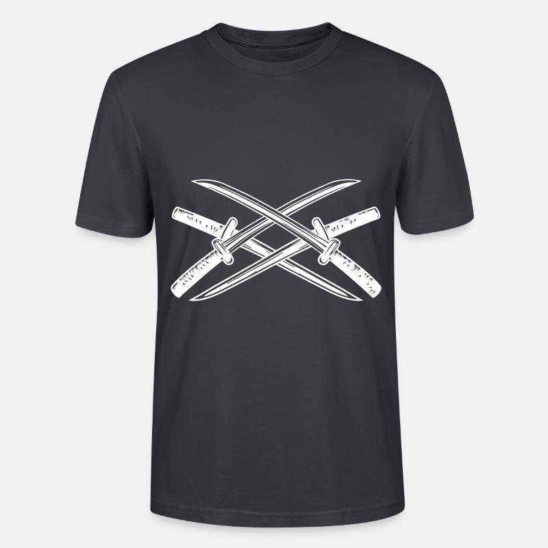 Samurai Schwert Element - Stanley/Stella Unisex Bio-T-Shirt CRAFTER - Dunkles Graublau