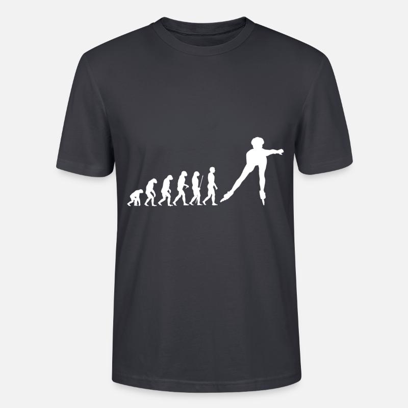Inline Skater Evolution - Stanley/Stella Unisex Bio-T-Shirt CRAFTER - Dunkles Graublau