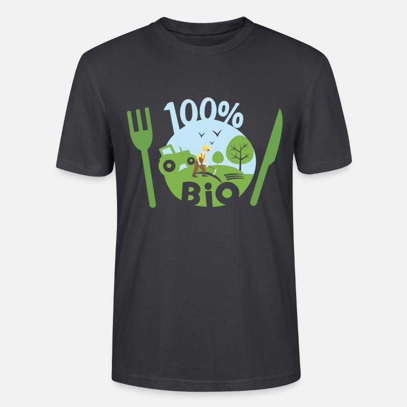 Manger bio, 100% bio - T-shirt bio CRAFTER Stanley Stella Unisexe - bleu gris foncé