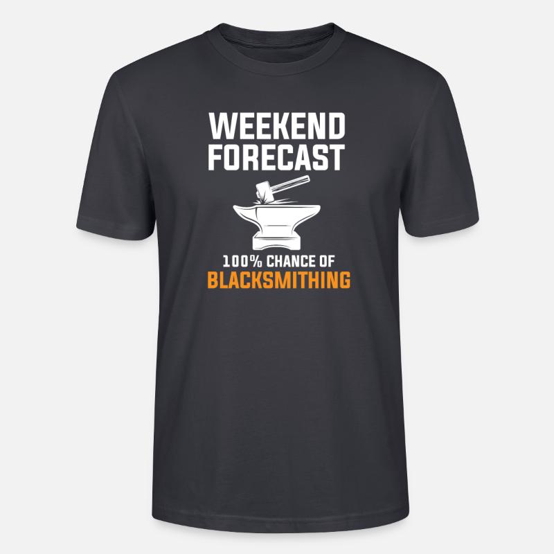 blacksmith weekend forecast, blacksmith - T-shirt bio CRAFTER Stanley Stella Unisexe - bleu gris foncé