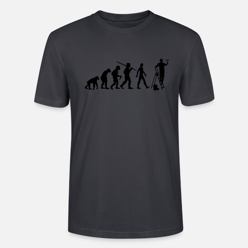 Maler Evolution Lackierer - Stanley/Stella Unisex Bio-T-Shirt CRAFTER - Dunkles Graublau