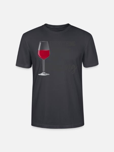 Alles geschieht für einen Riesling - Stanley/Stella Unisex Bio-T-Shirt CRAFTER - Dunkles Graublau