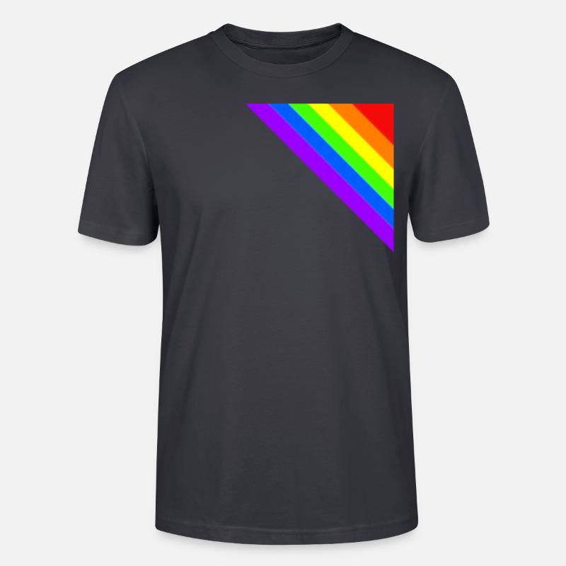Regenbogen Geschenkidee Ecke bunt - Stanley/Stella Unisex Bio-T-Shirt CRAFTER - Dunkles Graublau