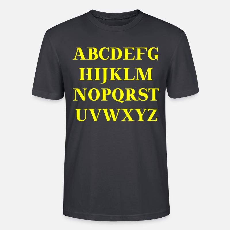 ABC Alphabet Geschenkidee - Stanley/Stella Unisex Bio-T-Shirt CRAFTER - Dunkles Graublau