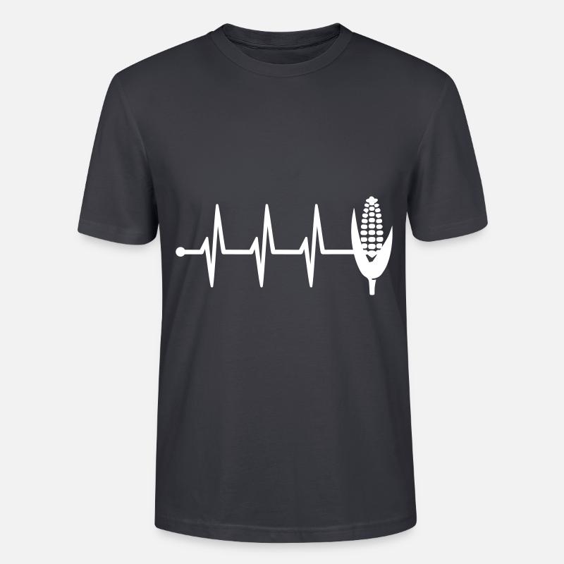 Corn Pulse - Stanley/Stella CRAFTER Unisex Organic T-Shirt - India Ink Grey