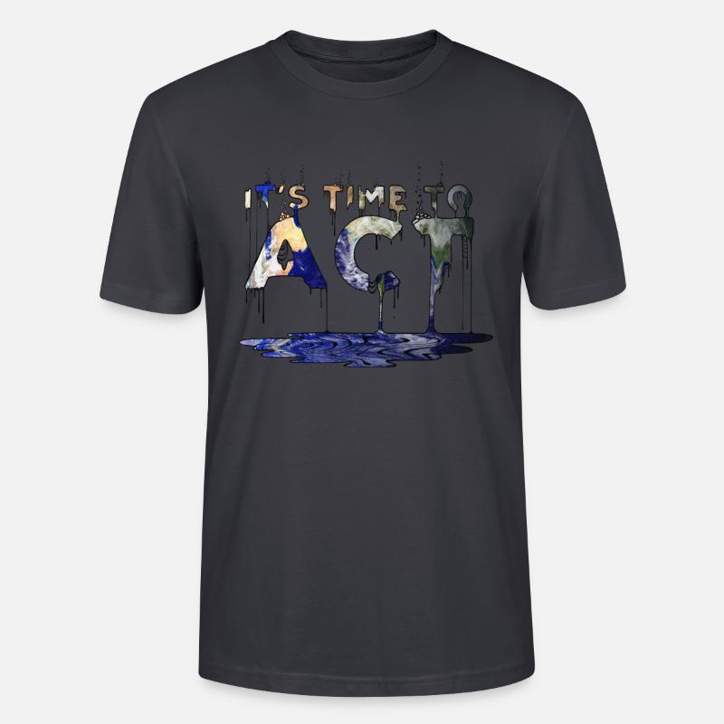 It’s time to act - Stanley/Stella Unisex Bio-T-Shirt CRAFTER - Dunkles Graublau